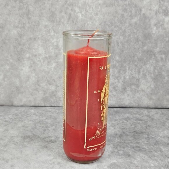 Prayer to Saint Undoer San Deshacedor 8.5" Red Glass Candle Botanica Shamanic - Picture 6 of 10